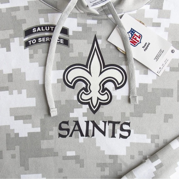Nike New Orleans Saints Salute to Service Hoodie Sweatshirt Mens Size Medium - Picture 5 of 10